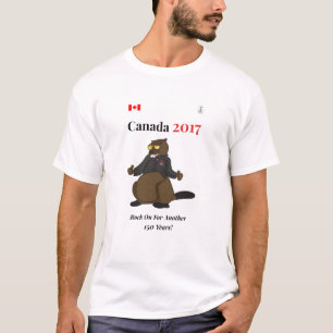 Camiseta Rocha legal de Canadá 150 em 2017 sobre