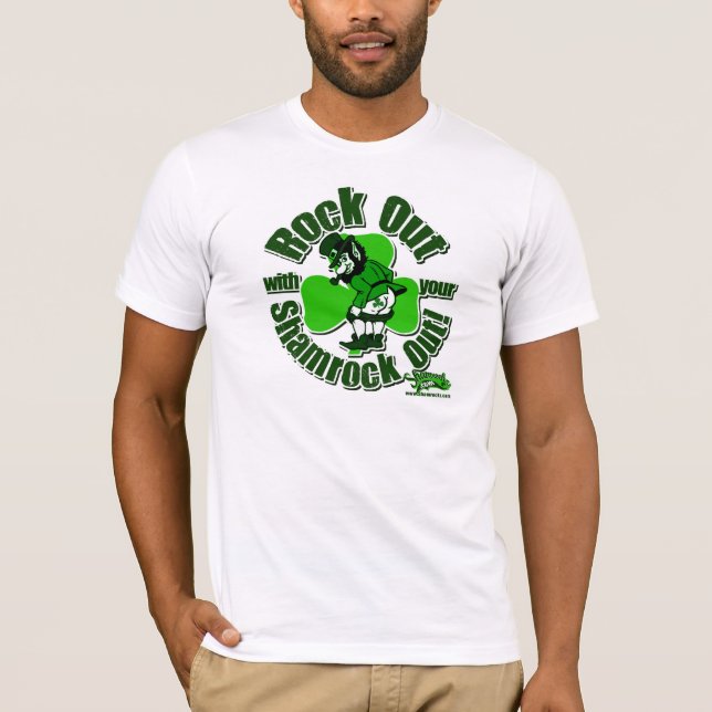 Camiseta Rocha para fora com seu trevo para fora! (Frente)