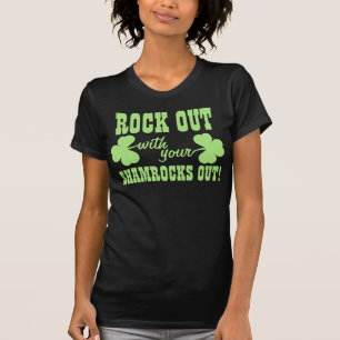 Camiseta Rocha para fora com seus trevos para fora