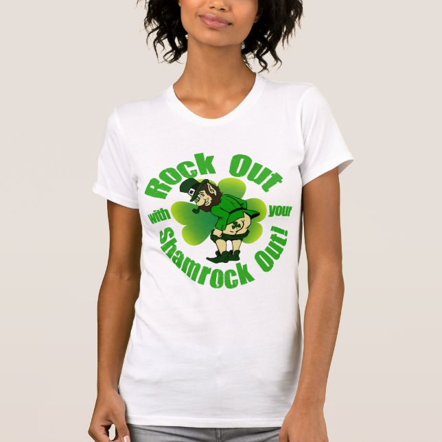 Camiseta Rocha para fora no Dia de São Patrício (Frente)