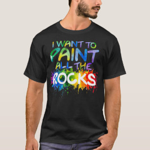 Camiseta Rocha Pintura Jovem Artista Eu Quero Pintar Todas