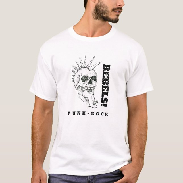Camiseta Rocha Punk de Rebeldes Clássicos (Frente)