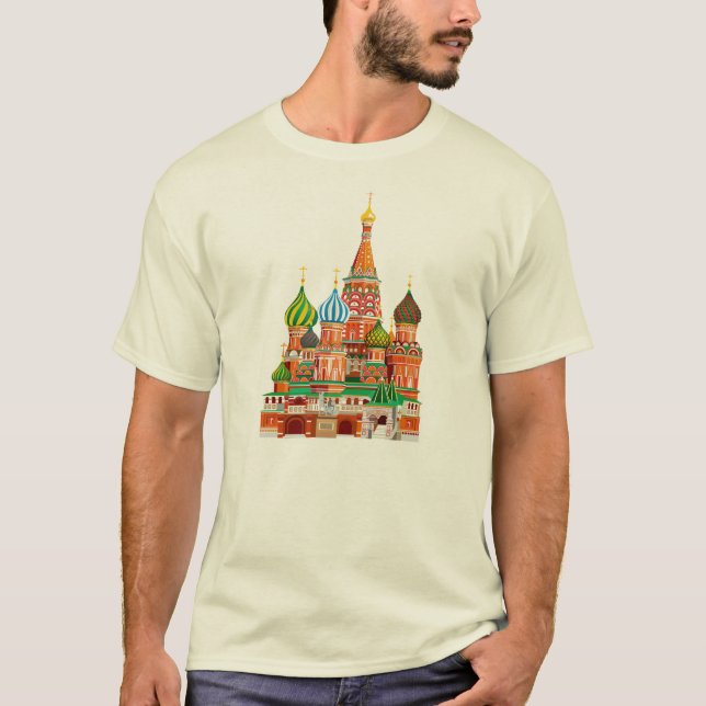 Camiseta rocha santo de moscou kremlin basils catedral (Frente)