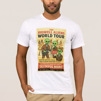 Camiseta Rocha Stars World Tour de 1947 Aliens Roswell Retr