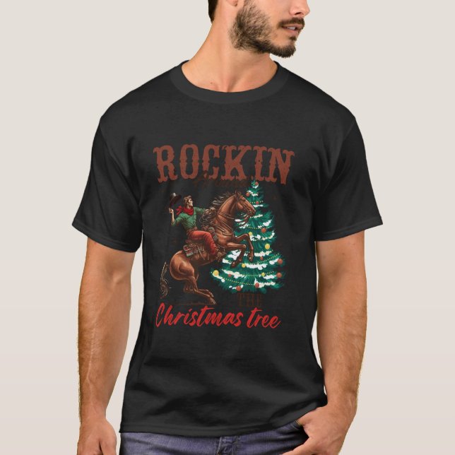 Camiseta Rochas Ao Redor Da Papai noel De Árvore De Natal D (Frente)