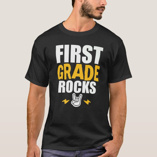 Camiseta Rochas Da Classe 1rua De Volta Ao Estudo De Profes (Frente)