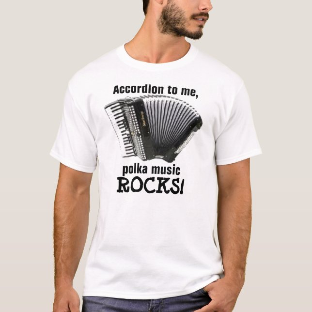 Camiseta Rochas da música da polca (Frente)