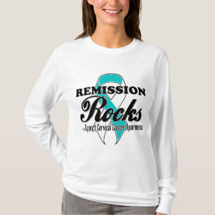 Camiseta Rochas da remissão - consciência do cancro do co