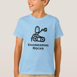 Camiseta Rochas de Engenharia de Bot de engenheiro