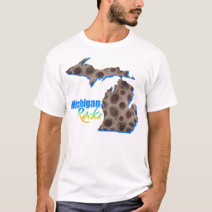 Camiseta Rochas de Michigan Estilo de caroço de Petoskey