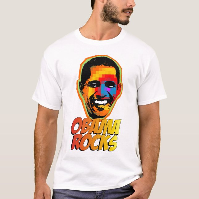 Camiseta rochas de obama (Frente)