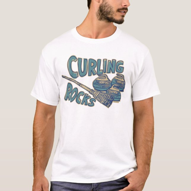 Camiseta Rochas de ondulação do vintage (Frente)