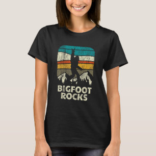 Camiseta Rochas De Pé-Grande Retro, Rocha Em Sasquatch Ao A