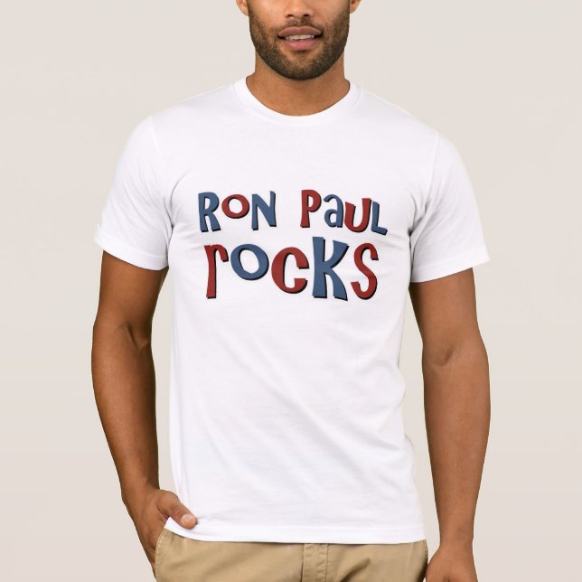 Camiseta Rochas de Ron Paul (Frente)