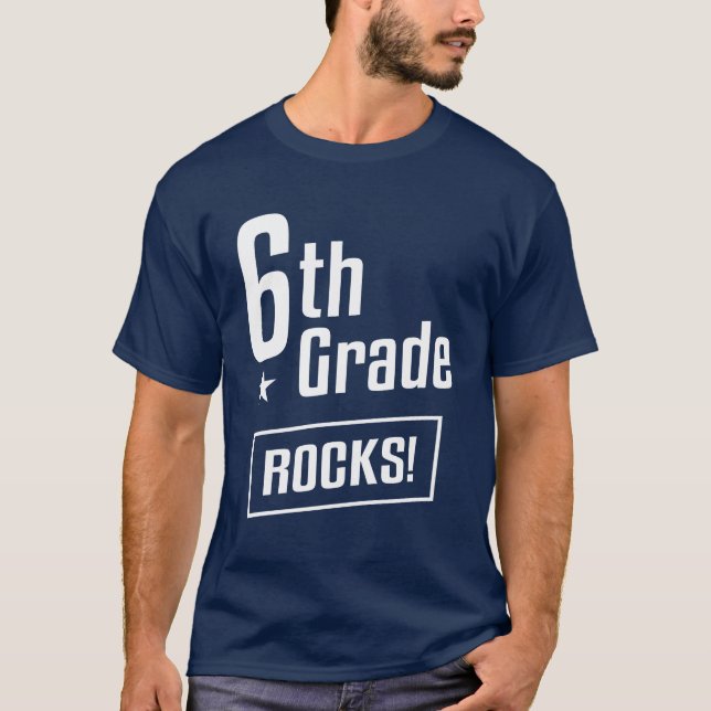 Camiseta Rochas do 6 6º ano! Professor De Volta À Escola (Frente)