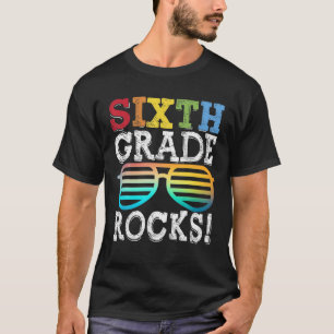 Camiseta Rochas do 6 Grau 6 Quadrado De Volta À Escola T