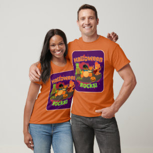 Camiseta Rochas Do Halloween Estragam Truques Ou Tratam Car