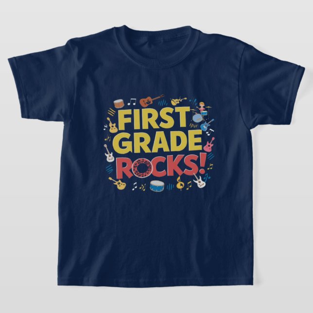 Camiseta rochas do primeiro ano da escola (Postura )