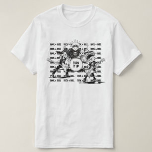 Camiseta Rochas e Rolos de Cartoon Única Desenhados Desenha