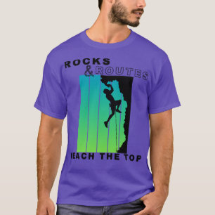 Camiseta Rochas e Rotas Alcançam Alturas Superiores Subindo