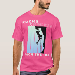 Camiseta Rochas e Rotas Alcançam Alturas Superiores Subindo