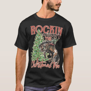 Camiseta Rochas Em Torno Da Árvore De Natal Papais noeis De