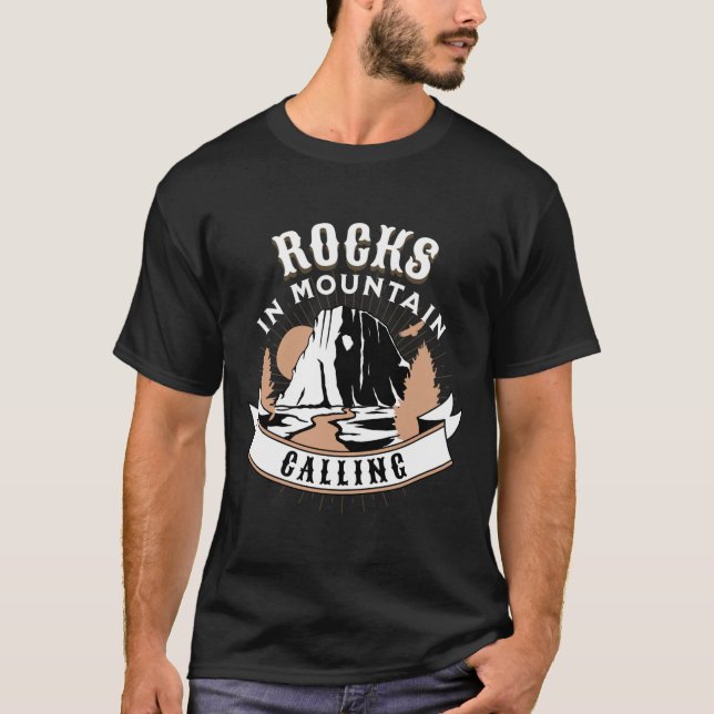 Camiseta rochas nas chamadas de montanha (Frente)