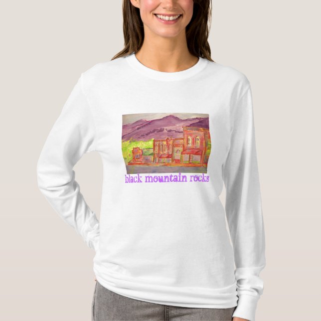 Camiseta rochas pretas da montanha (Frente)