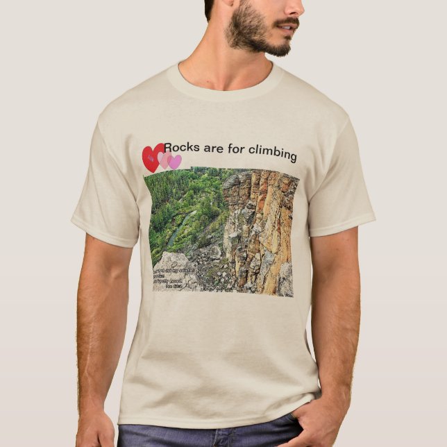 Camiseta Rochas são para escalar (Frente)
