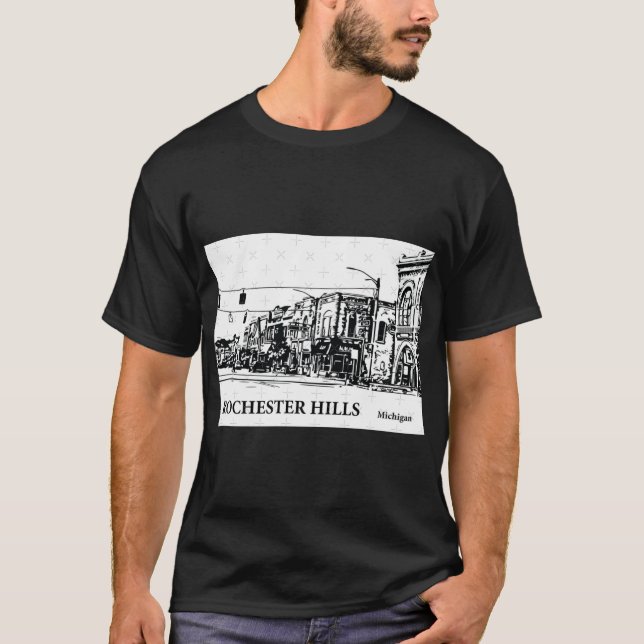 Camiseta Rochester Hills Michigan 1 (Frente)