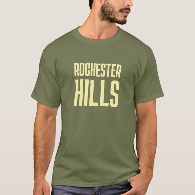 Camiseta Rochester Hills Michigan Printed T-Shirt (Frente)