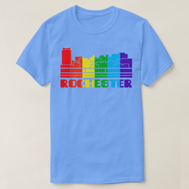 Camiseta Rochester Pride Rochester LGBT Gift LGBTQ Suportad (Frente do Design)