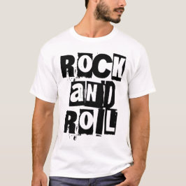Camiseta Rock and Roll bold and distressed logo design