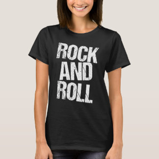 Camiseta Rock and Roll Bold Typography T-Shirt