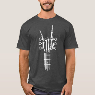 Camiseta Rock and Roll Concert Buddy Guitar Skeleton H