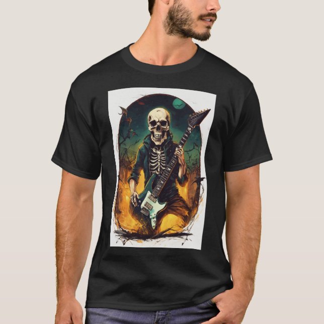 Camiseta "Rock and Roll Concert T-Shirt Design - Icônica e (Frente)