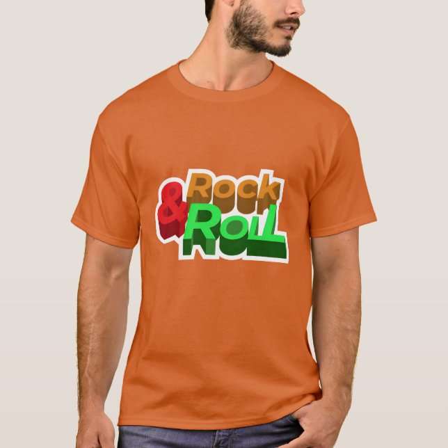 Camiseta Rock and Roll design for music lovers friend (Frente)