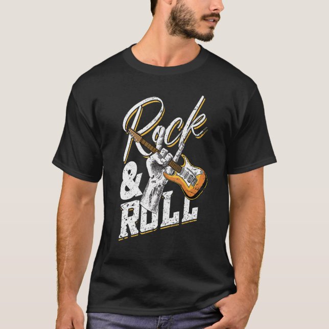 Camiseta Rock And Roll Electronic Rock Guitar 2 (Frente)