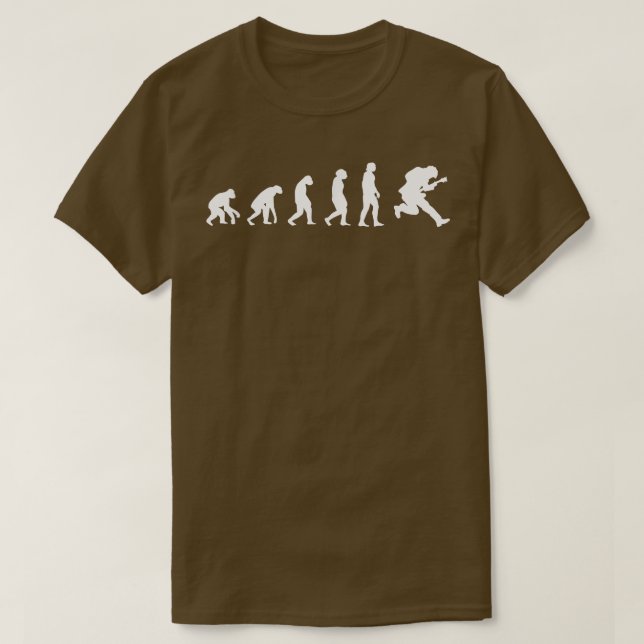 Camiseta Rock And Roll EvolutionGuitarra Eletrônica De Rock (Frente do Design)