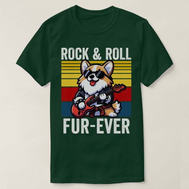 Camiseta Rock and Roll fur (Frente do Design)