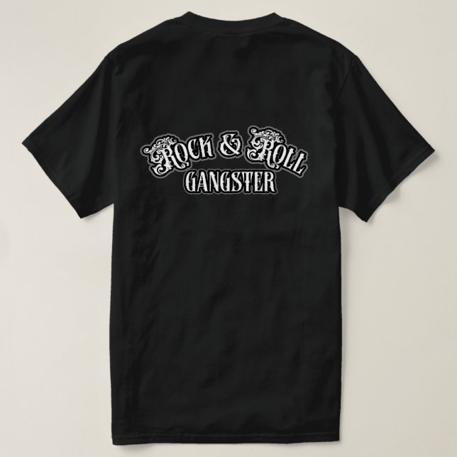Camiseta Rock and Roll Gangster (Verso do Design)