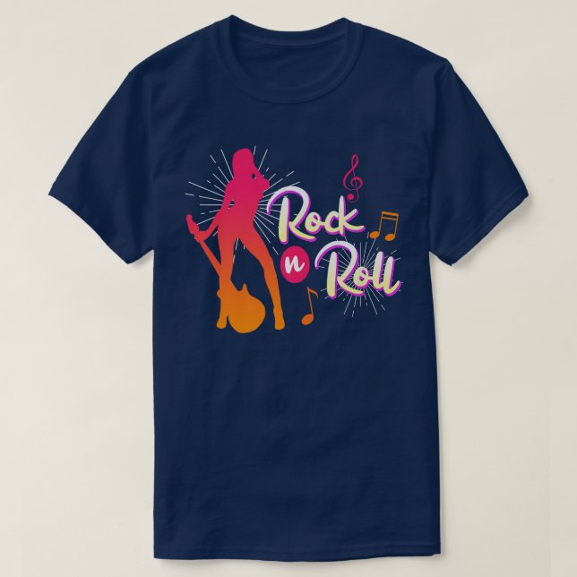 Camiseta Rock and Roll Girl (Frente do Design)