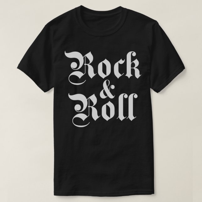 Camiseta rock and roll gothic (Frente do Design)