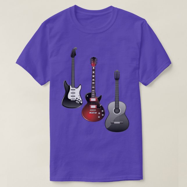 Camiseta Rock And Roll Guitar (Frente do Design)
