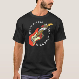 Camiseta Rock And Roll Irá Salvar-Lhe Rock E Ro Vivos