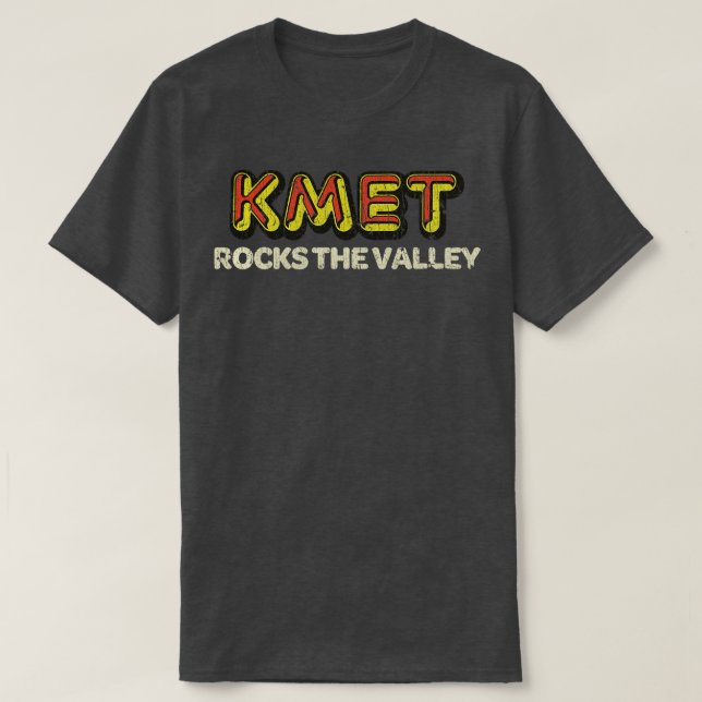 Camiseta Rock And Roll Music KMET Roça O Vale 1974 (Frente do Design)