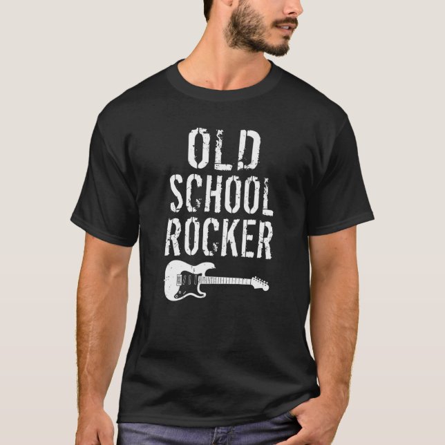 Camiseta Rock and Roll Old School Rocker   (Frente)