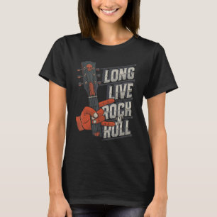 Camiseta Rock and Roll Rock n Roll Music Guitar