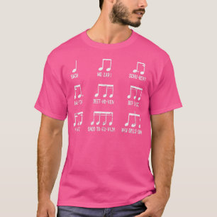 Camiseta Rock and roll Rocker Piano Drummer Note Classic Co