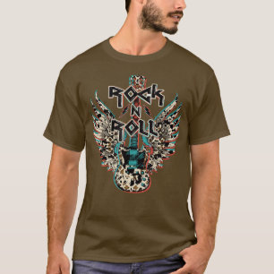 Camiseta Rock and Roll s for Women Dreamer 70s 80s Guitar B